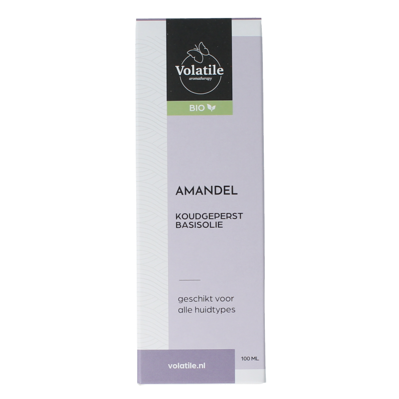 Volatile Amandel koudgeperst basisolie bio glazen fles 100 Milliliter
