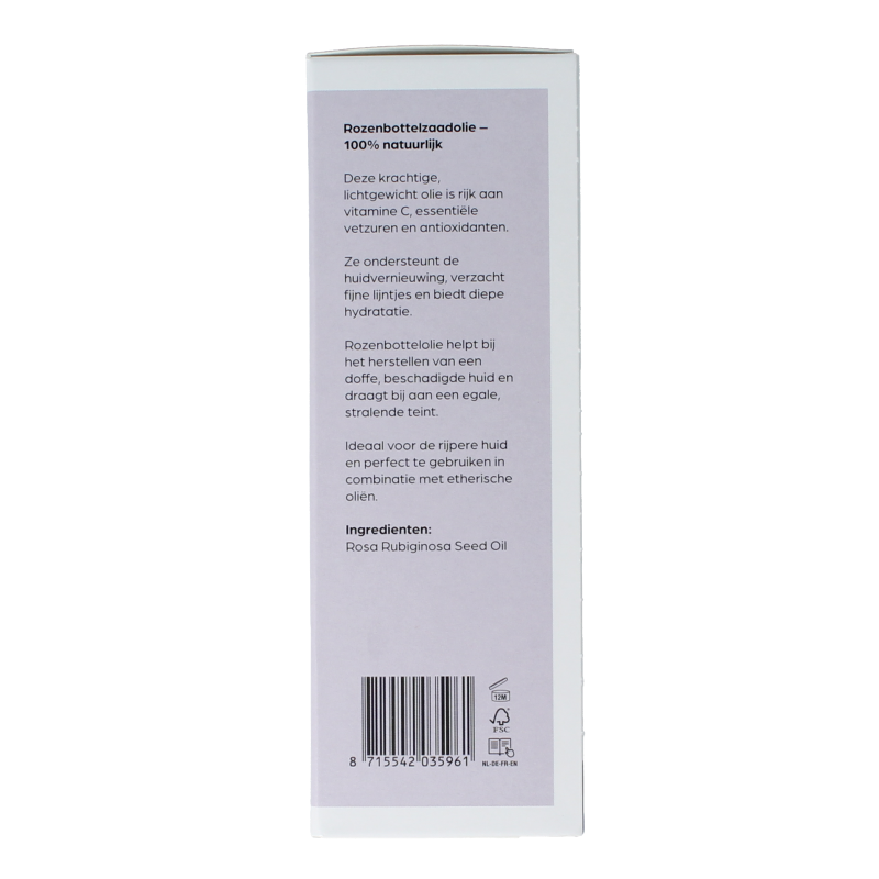 Volatile Rozenbottelzaad basisolie  glazen fles 100 Milliliter