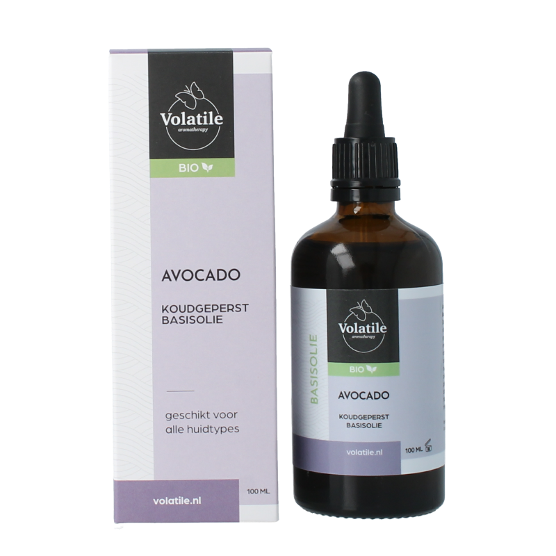 Volatile Avocado koudgeperst basisolie bio glazen fles 100 Milliliter