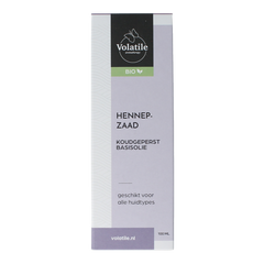 Volatile Hennepzaad koudgeperst basisolie bio glazen fles 100 Milliliter