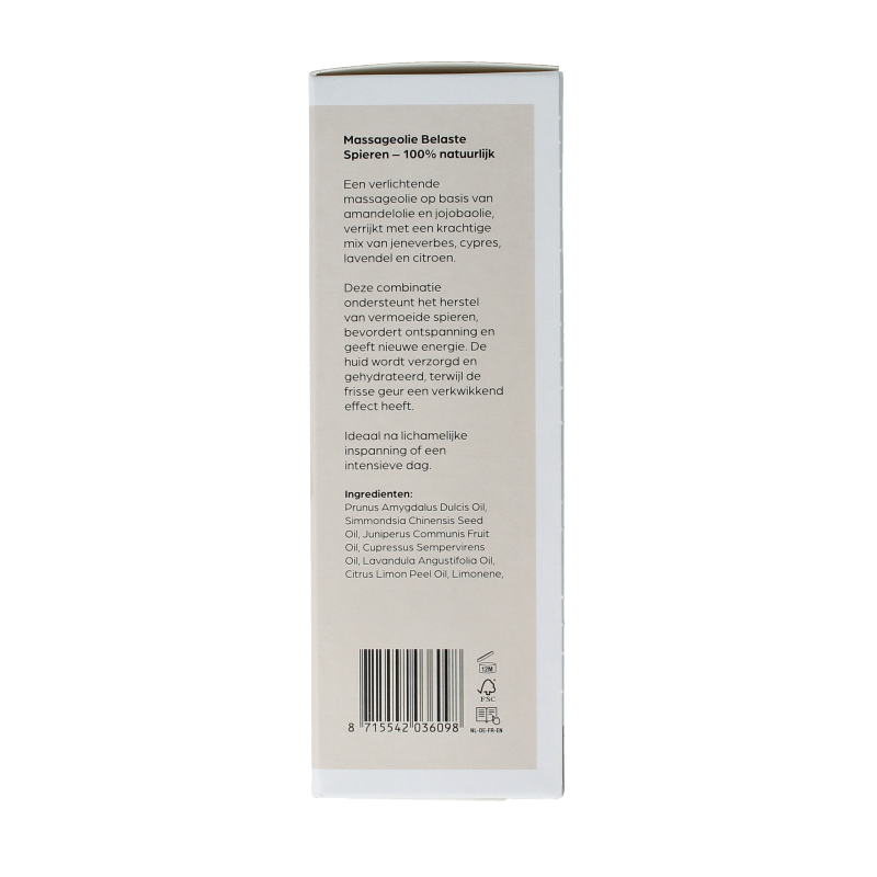 Volatile Massageolie belaste spieren glas met pomp 100 Milliliter