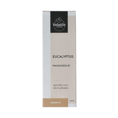 Volatile Massageolie eucalyptus glas met pomp 100 Milliliter