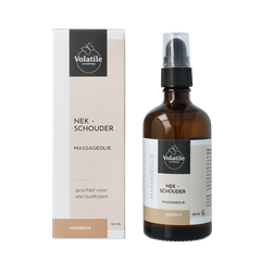 Volatile Massageolie nek/schouder glas met pomp 100 Milliliter