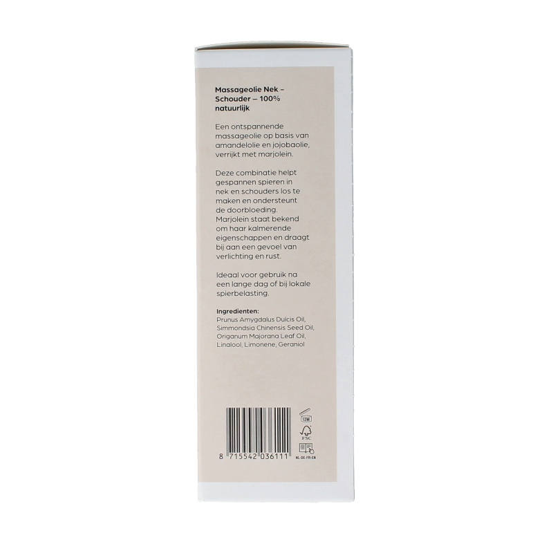 Volatile Massageolie nek/schouder glas met pomp 100 Milliliter