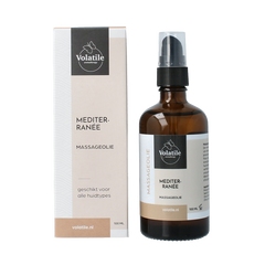 Volatile Massageolie mediterranee glas met pomp 100 Milliliter