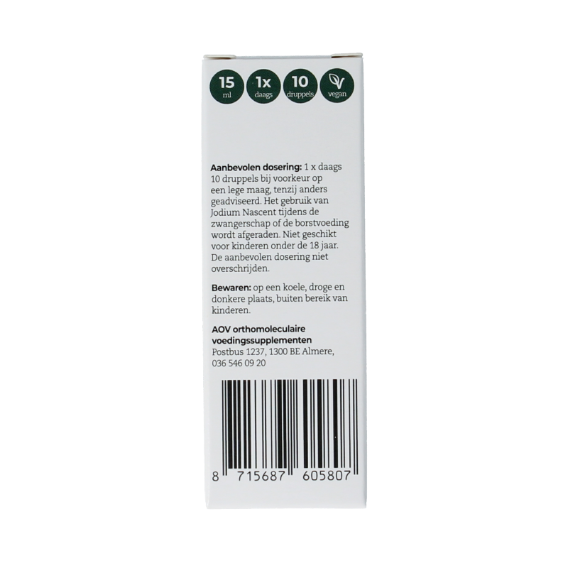 AOV 580 Jodium nascent 150mcg 15 Milliliter