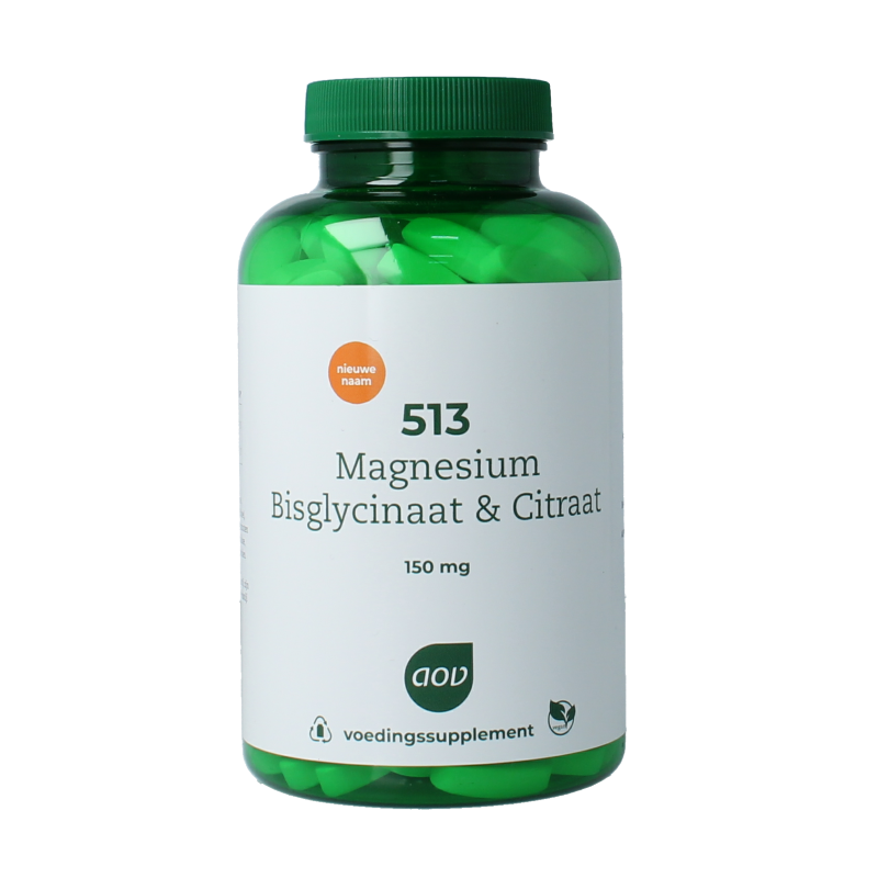 AOV 513 Magnesium bisglycinaat & citraat 150mg 180 Tabletten