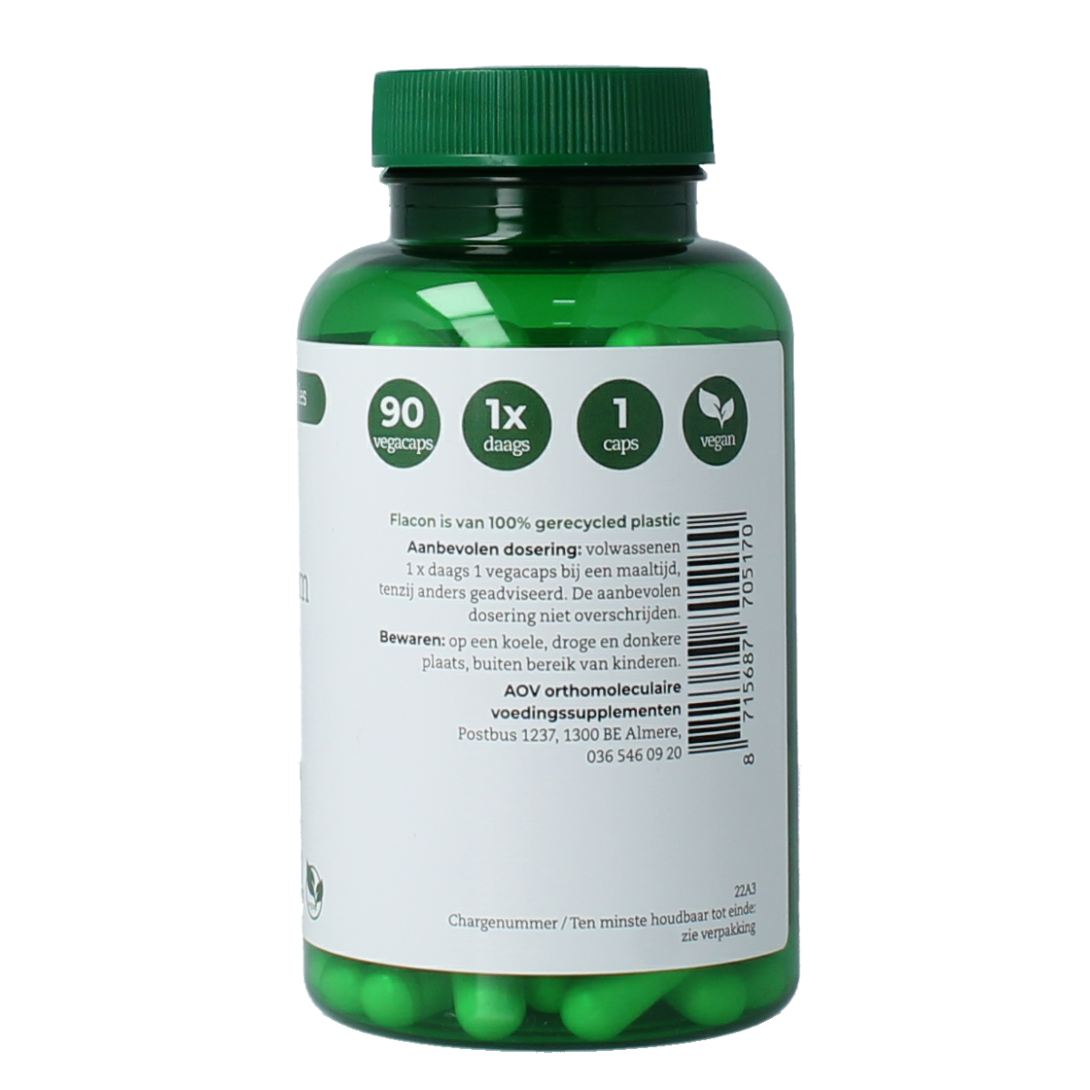 AOV 517 Magnesium tauraat 90.00 Vegetarische capsules