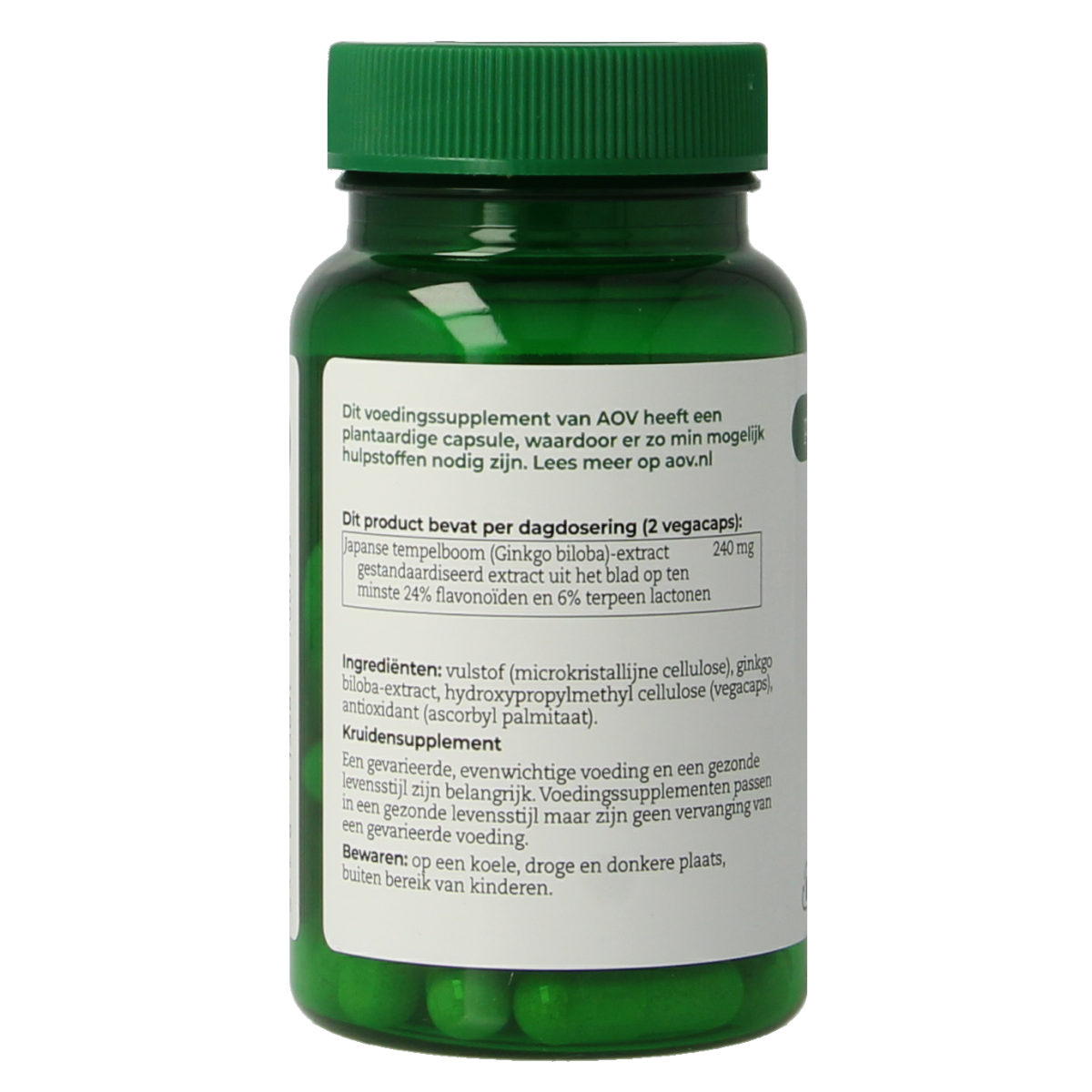 AOV 813 Ginkgo biloba extract 60.00 Vegetarische capsules