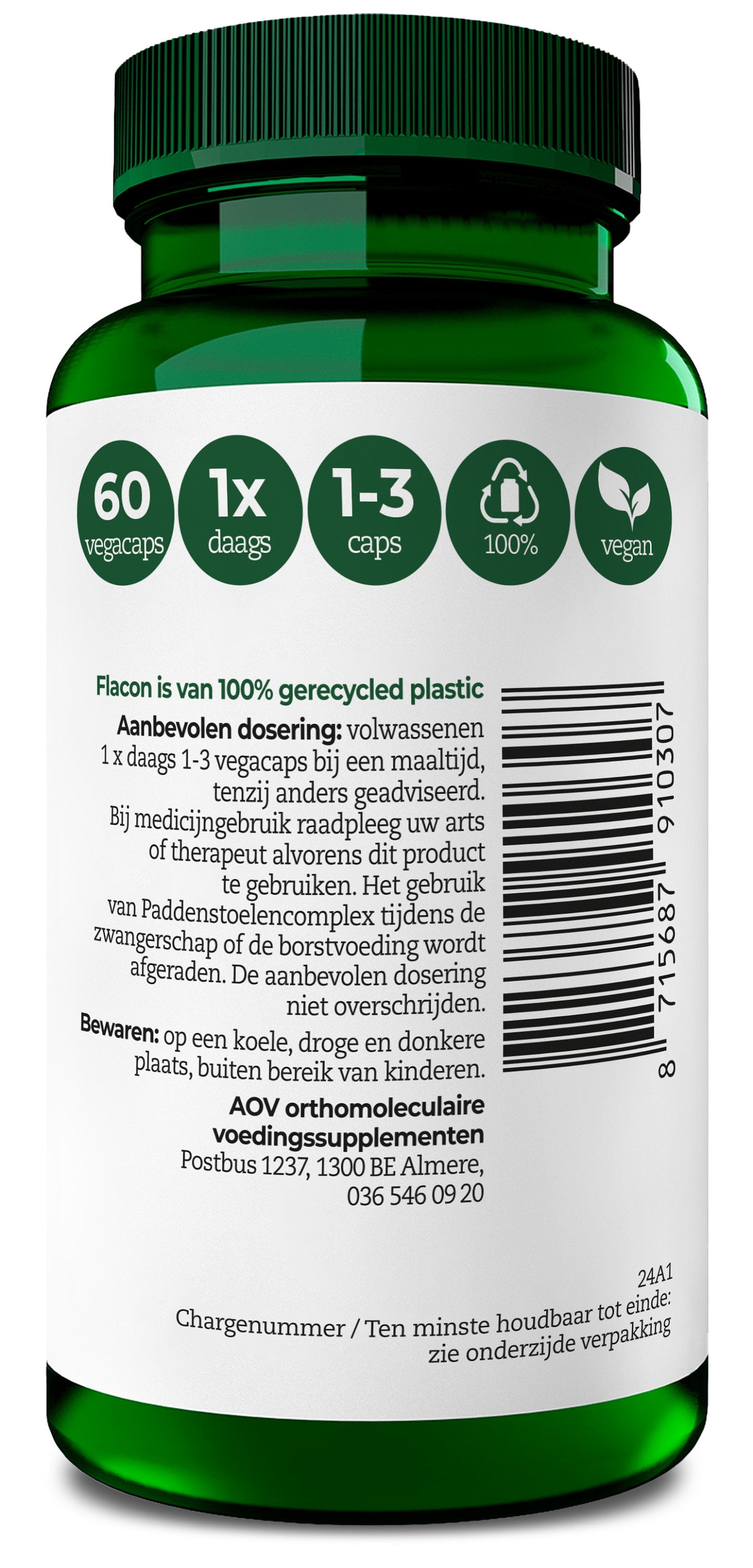 AOV 1030 Paddenstoelen complex 60.00 Vegetarische capsules
