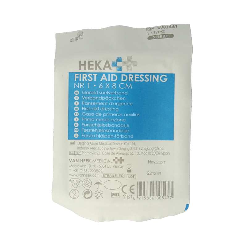 Heka Snelverband nr. 1 6 x 8 cm steriel 1 Stuks
