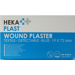 Hekaplast Pleister detectable 19 x 72 100 Stuks