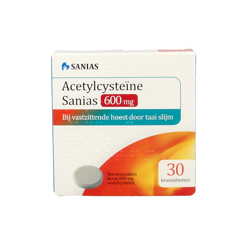 Sanias Acetylcysteine 600mg 30 Bruistabletten