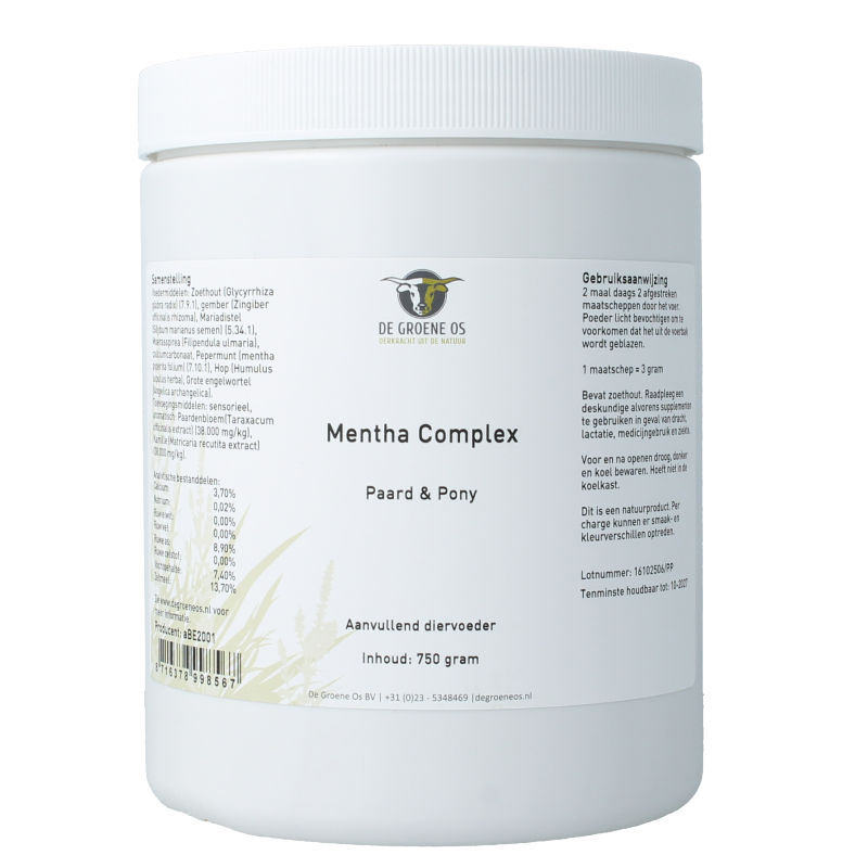 Groene Os Mentha complex paard/pony 750 Gram