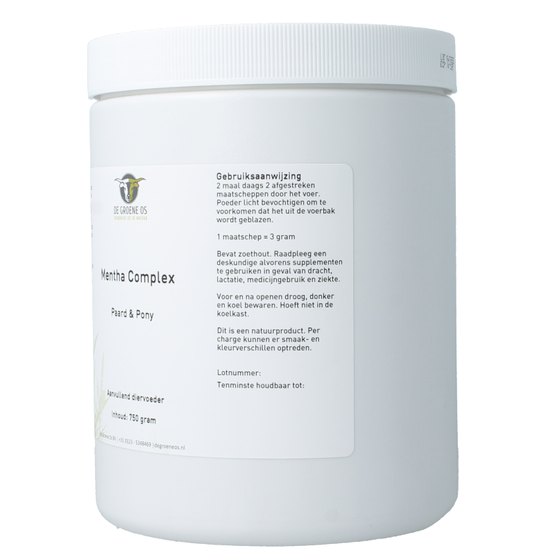 Groene Os Mentha complex paard/pony 750 Gram