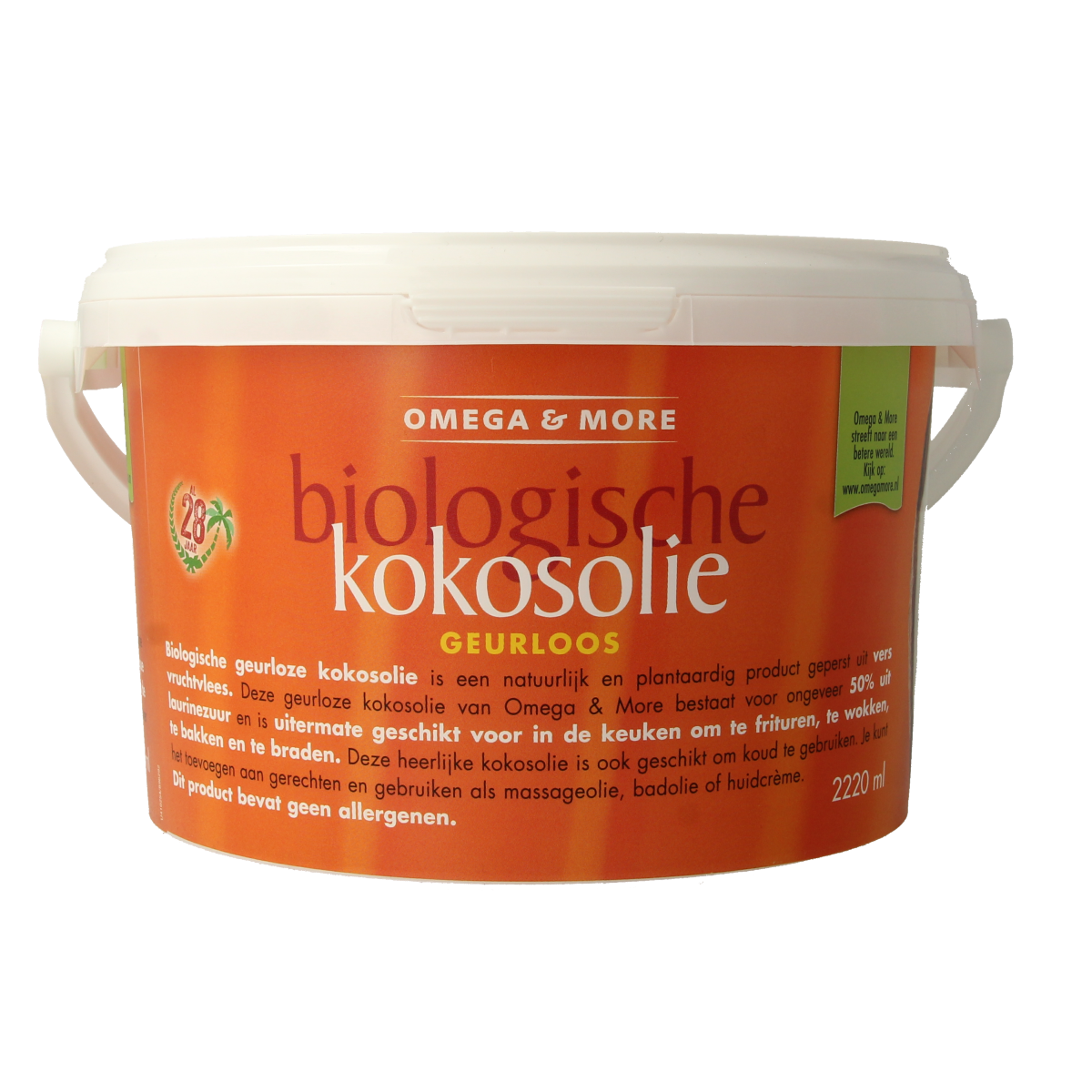 Omega & More Kokosolie geurloos bio 2 kg 2220.00 Milliliter