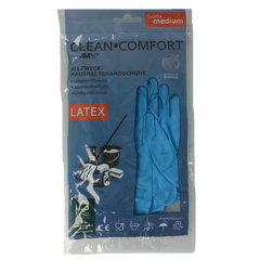 CLEAN-COMFORT Huishoudhandschoen blauw maat M 1.00 Paar