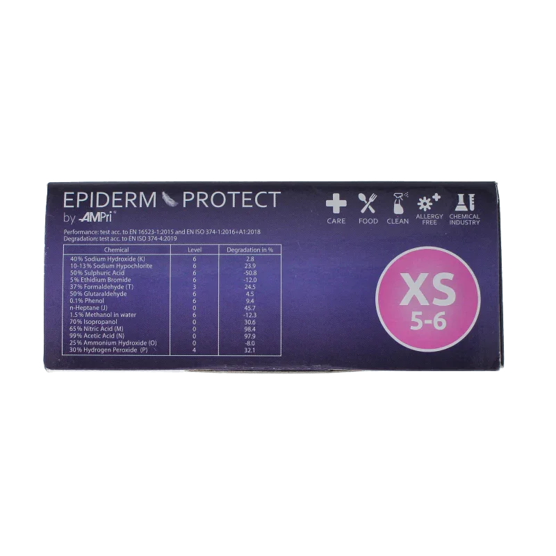 Epiderm Protect Nitriel onderzoekhandschoen poedervrij XS blauw 100 Stuks