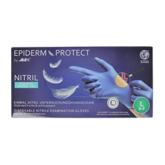 Epiderm Protect Nitriel onderzoekhandschoen poedervrij L blauw 100 Stuks