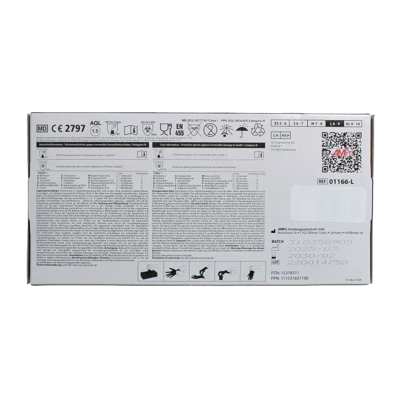 Epiderm Protect Nitriel onderzoekhandschoen poedervrij L blauw 100 Stuks