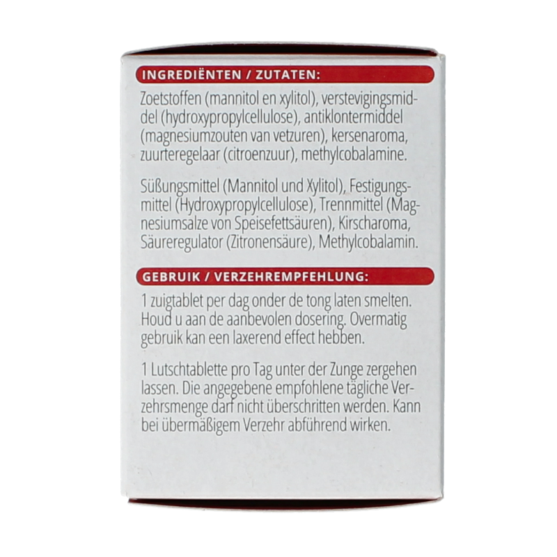 Vitals Vitamine B12 methyl 1000 mcg 100 Zuigtabletten