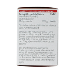Vitals Vitamine B12 methyl 1000 mcg 100 Zuigtabletten