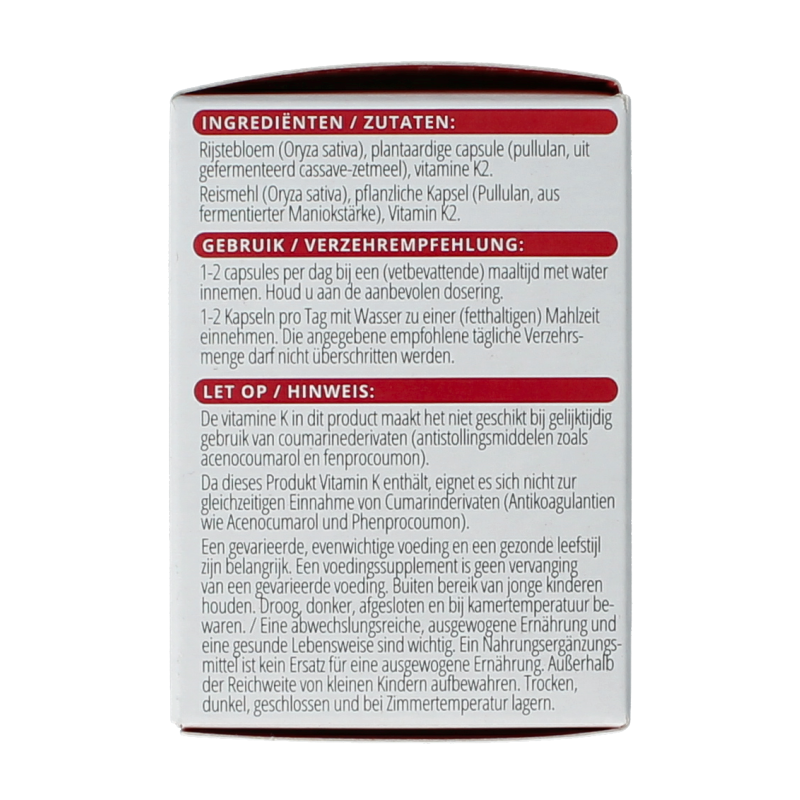 Vitals Vitamine K2 90 mcg 60 Capsules