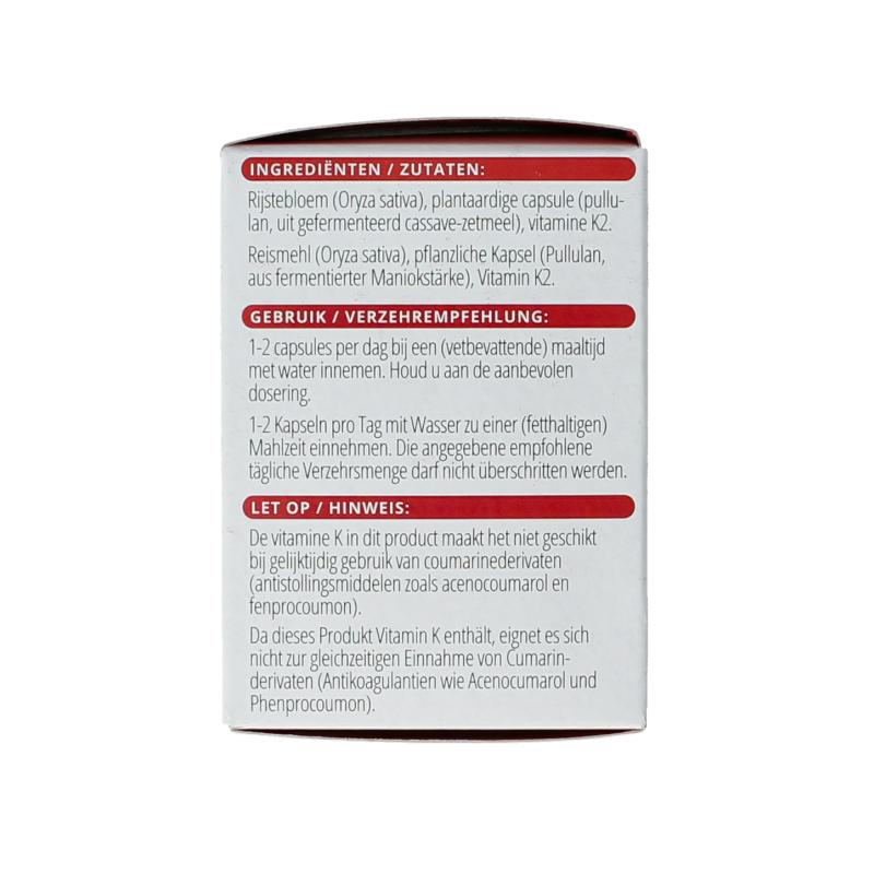 Vitals Vitamine K2 180mcg 60 Vegetarische capsules