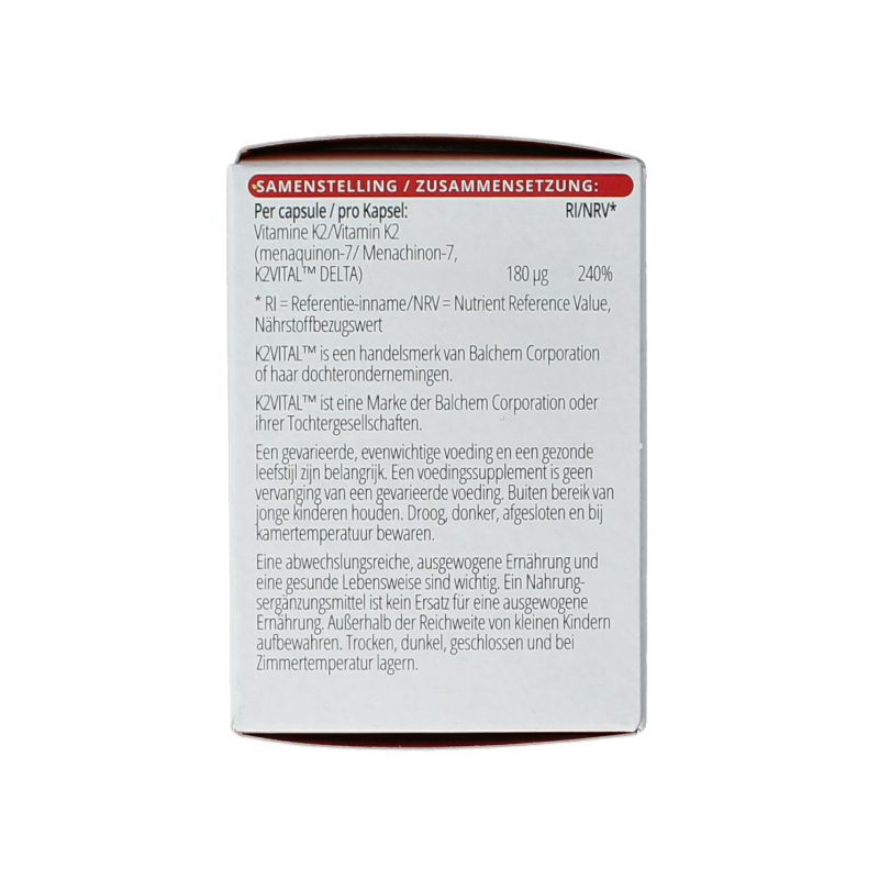 Vitals Vitamine K2 180mcg 60 Vegetarische capsules