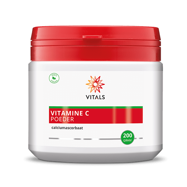 Vitals Vitamine C poeder (calciumascorbaat) 200.00 Gram