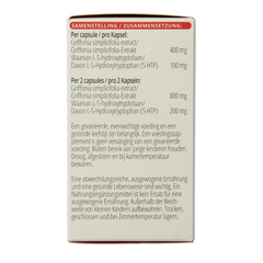 Vitals 5-HTP 100mg 60.00 Vegetarische capsules
