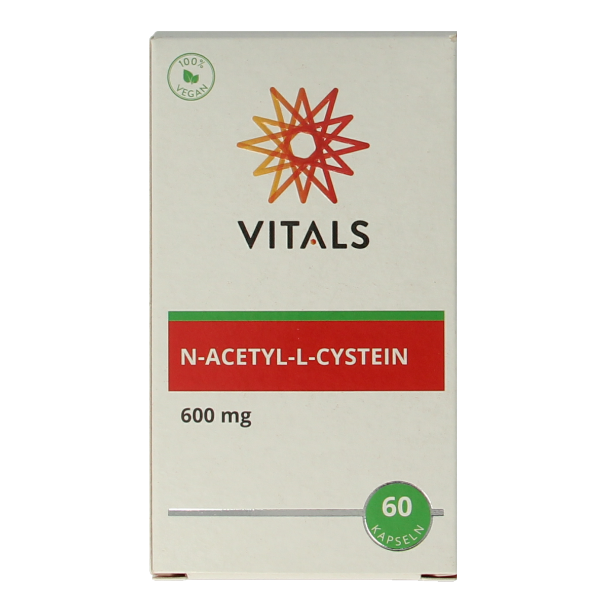 Vitals N-Acetyl-L-cysteine 600 mg 60.00 Vegetarische capsules