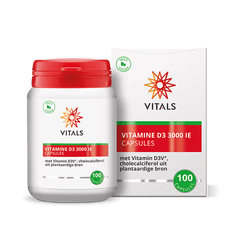 Vitals Vitamine D3 3000IE 100 Vegetarische capsules
