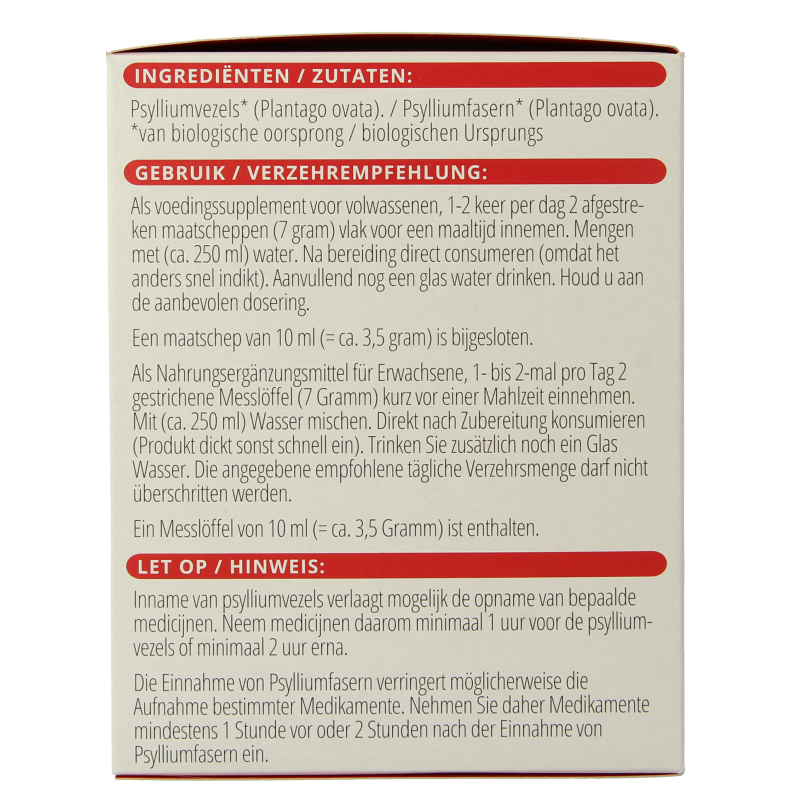 Vitals Psylliumvezels bio 200 Gram