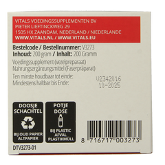 Vitals Psylliumvezels bio 200 Gram