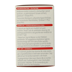 Vitals Vitamine B6 20 mg 100.00 Capsules