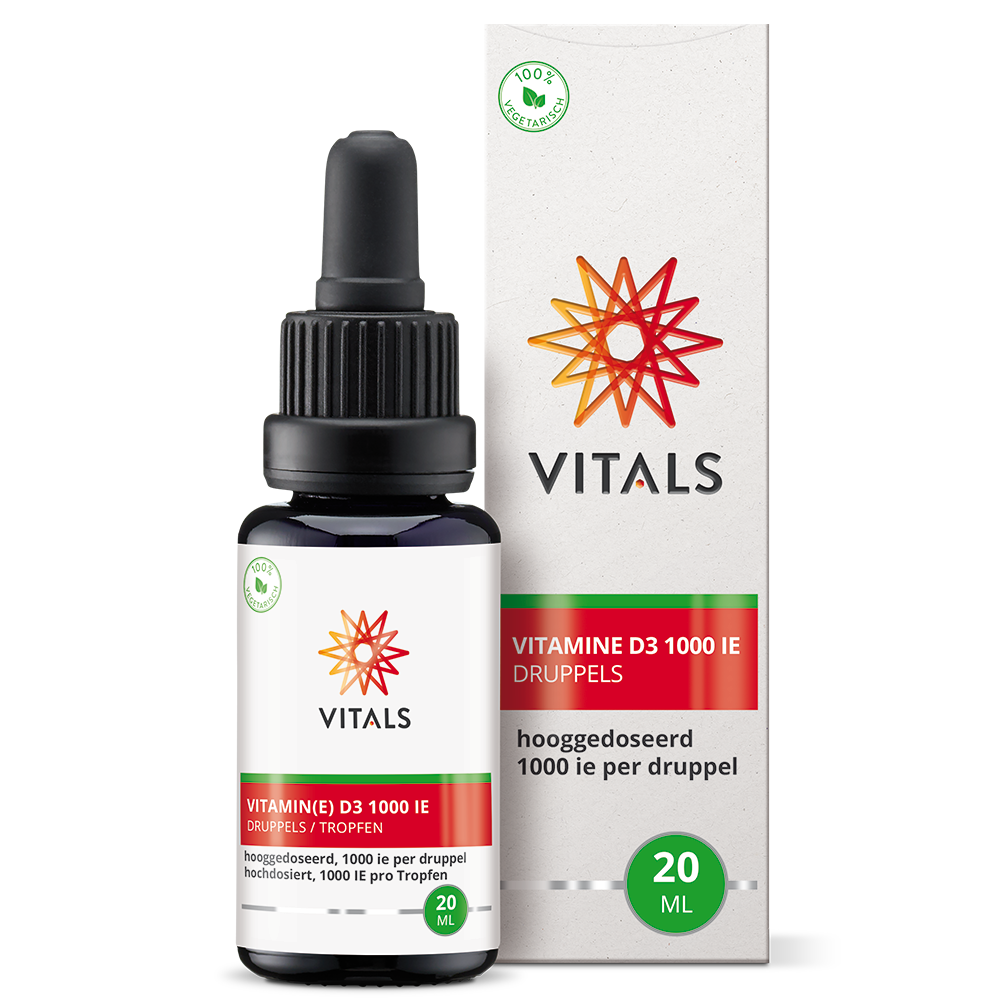 Vitals Vitamine D3 druppels 1000IE 20 Milliliter