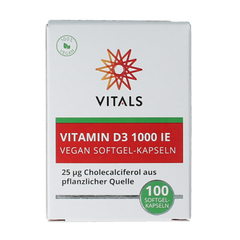 Vitals Vitamine D3 1000IE vegan 100.00 Softgels