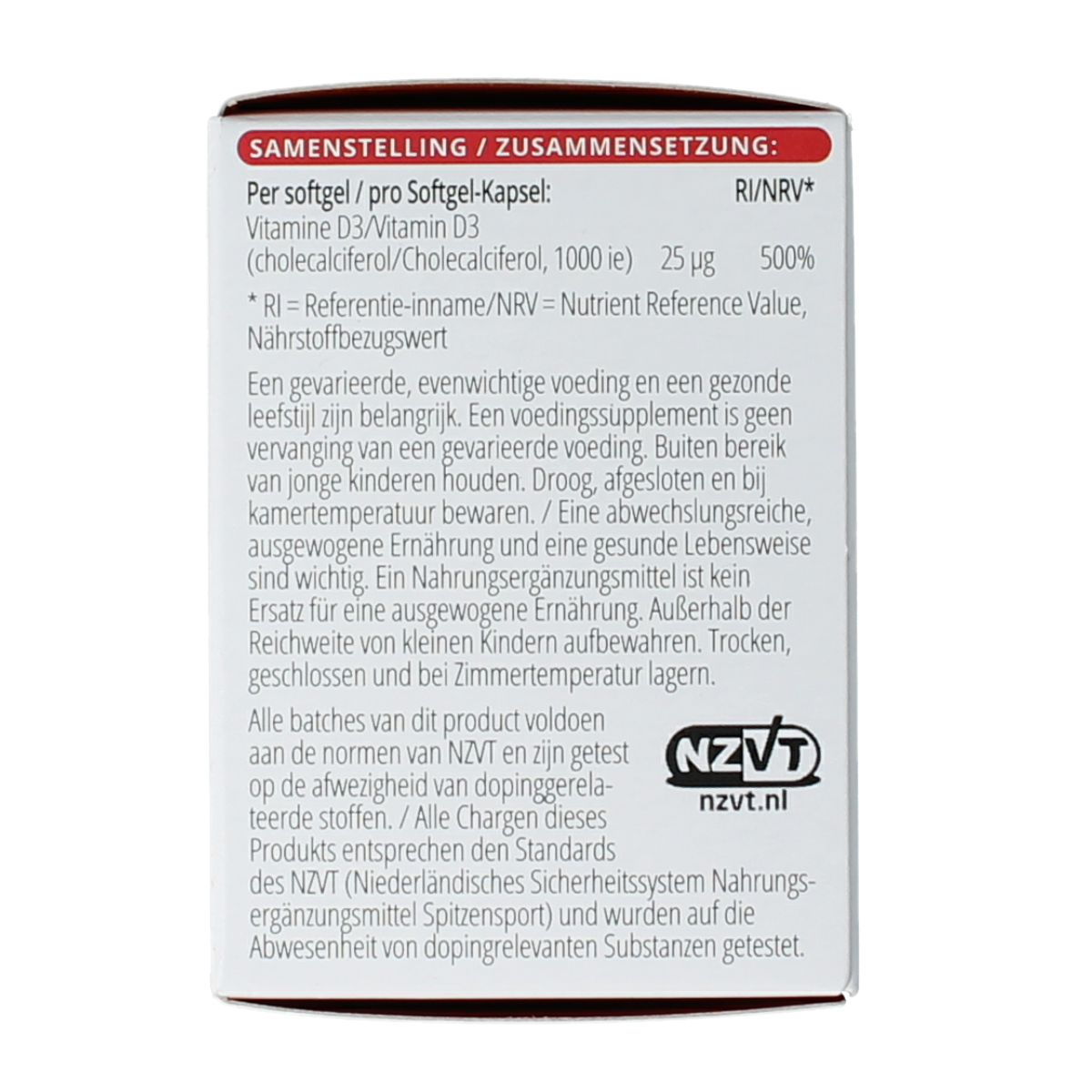 Vitals Vitamine D3 1000IE vegan 100.00 Softgels