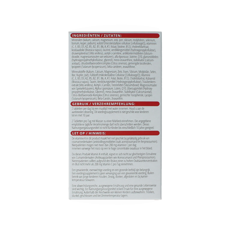 Vitals Elke dag platinum 60 Tabletten