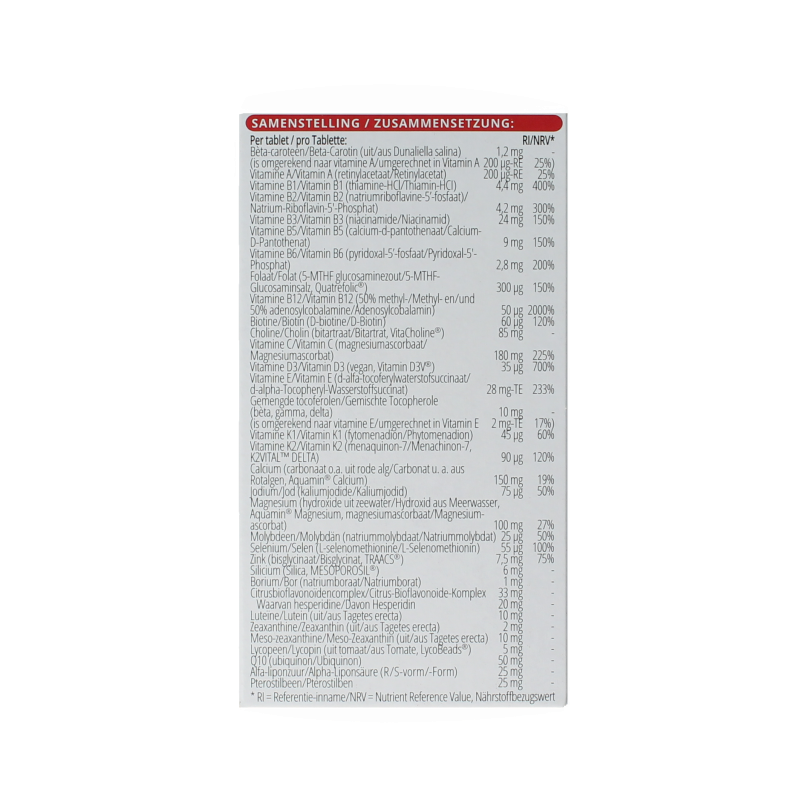 Vitals Elke dag 50+ 60 Tabletten