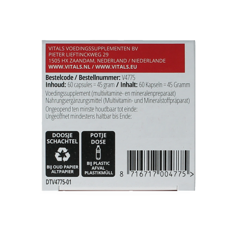 Vitals Elke dag 50+ 60 Capsules