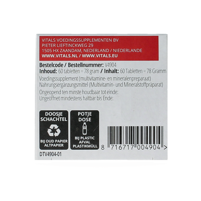 Vitals Elke dag basis 60 Tabletten