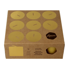 Dipam Sfeerlichtjes bijenwas  in doosje 9 Stuks