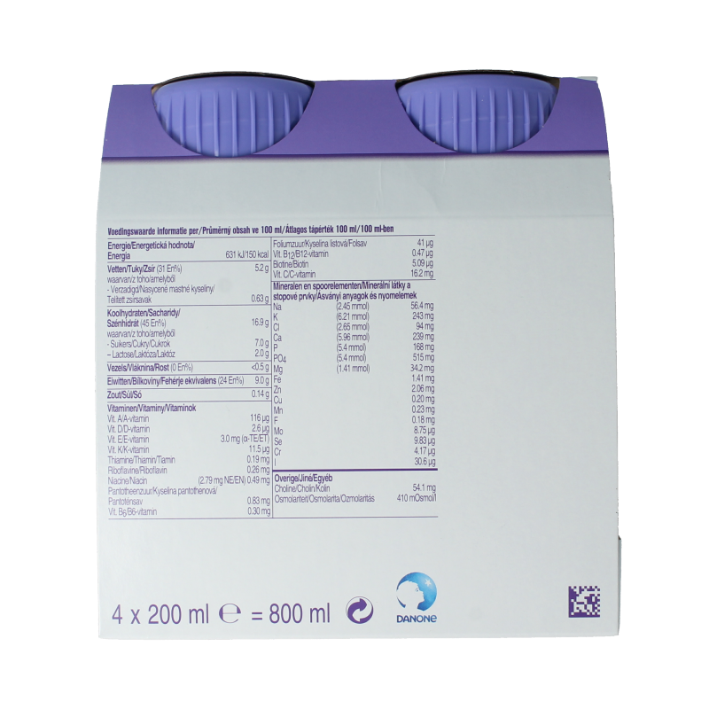 Nutridrink Protein chocola 200ml 4 Stuks