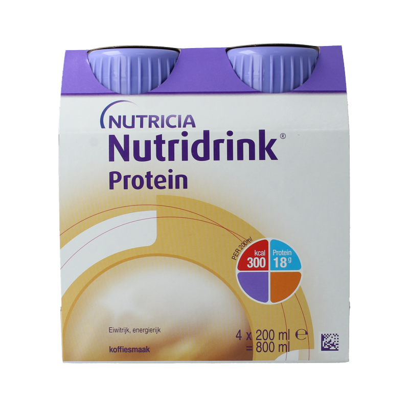 Nutridrink Protein koffie/mokka 200ml 4 Stuks