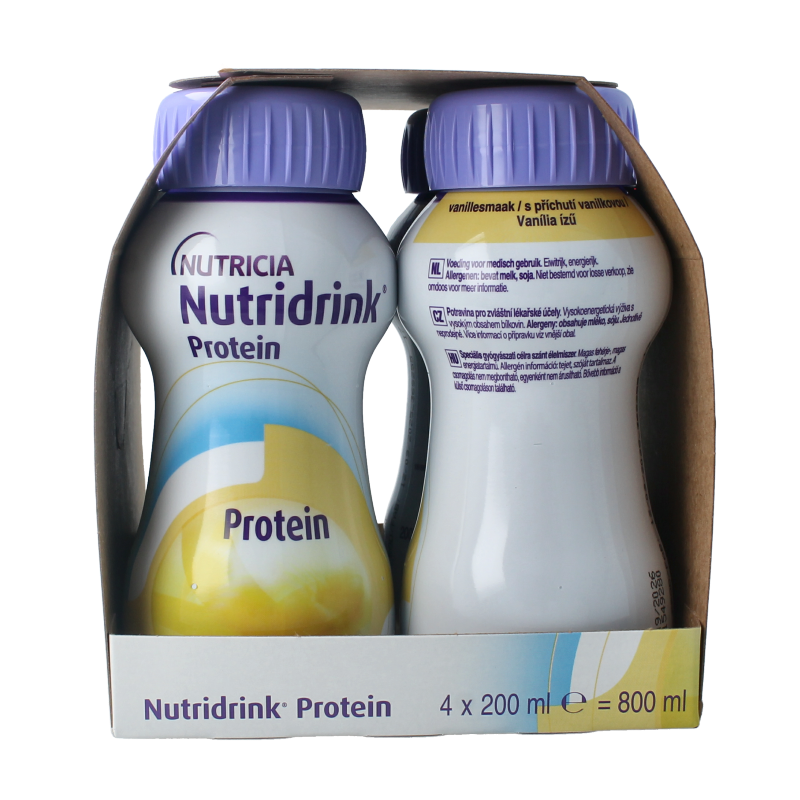 Nutridrink Protein vanille 200ml 4 Stuks