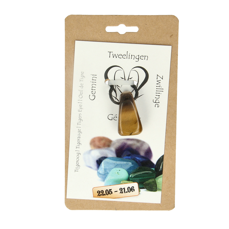 Steengoed Sterrenbeeldsteen hanger tweelingen 1 Stuks