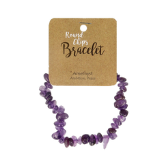 Steengoed Splitkralen armband amethyst op kaart 1 Stuks