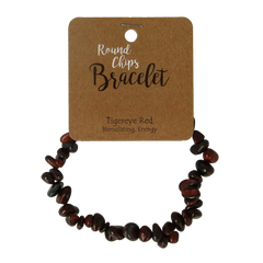 Steengoed Splitarmband tijgeroog rood 1 Stuks